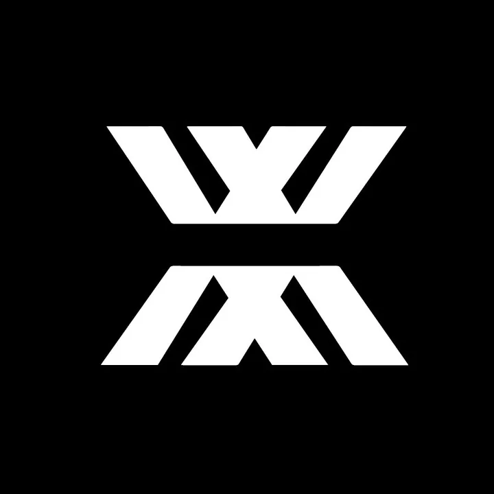 The EXXCESS Records logo: two interlocking chevrons forming an X, white on black